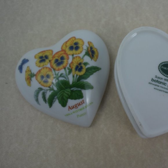Vintage Botanic Garden "Pansy" Trinket Box by Portmeirion - Picture 7 of 11